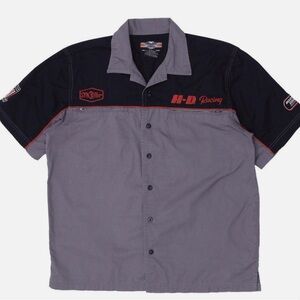 Harley-Davidson Black and Gray Casual Shirt